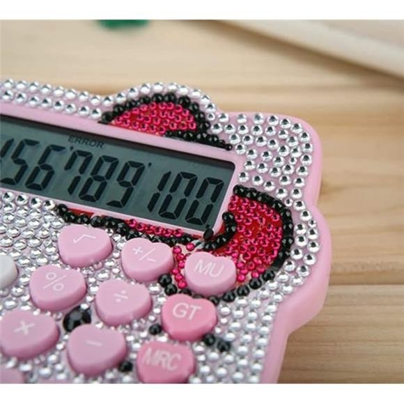 Cute Cat Head Shape Hello Kitty Calculator Great Gift Idea - Picture 2 of 6